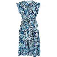 Apricot Minikleid "Geblümtes Minikleid" 2 tlg. mit Rüschen
