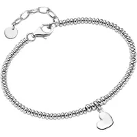 Smart Jewel Armband "Armband Herz-Anhänger, Silber 925", silber, Armbänder, Herren, Silber 925 (Sterlingsilber), Armband