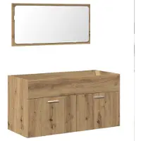 vidaXL Badschrank mit Spiegel Artisan-Eiche Holzwerkstoff