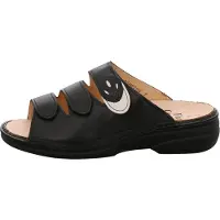 Finn Comfort Kos Damen Pantolette schwarz Glattleder - Größe: 36