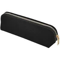 OEM Kunststoff Pencil Case, schwarz, kleiner Reißverschluss-Zipfel mit Kunstleder-Überzug