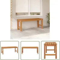 The Living Store Gartenbank 114 cm Massivholz Teak