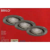 Briloner 3 x LED Einbauleuchte rund Weiß IP23 3 x 5W 350lm