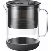 Markenlos Glas-Wasserfilter - reduziert Chlorgehalt und Schwermetalle - 1,5 Liter - Glas - Weiß