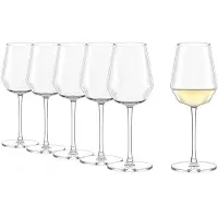 Stölzle Lausitz Celestia Weißweingläser Facettendesign 410 ml, 6er-Set