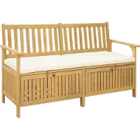 vidaXL Garten-Aufbewahrungsbank 2 -Seater 148 x 63 x 84 cm Rechteckig