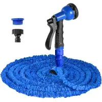 OEM 15 m flexibele blauwe tuinslangpijp met 8 patronen sproeikop - lekvrije zwaar belastbare waterslang für den Garten