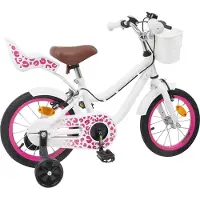 vidaXL Kinderfahrrad 14 Zoll für 3-5 Jahre alt Weiß