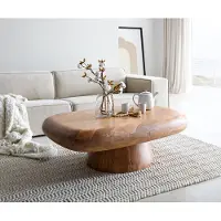 DELIFE Couchtisch Maskat 120x90 cm Akazie Natur