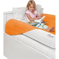 Markenlos Aufblasbare Bettkante Doppelpack - Doppelte Fallschutz für Kinder ab 2 Jahren, Weiß, 122 x 18 x 10 cm