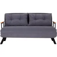 CALICOSY - Schlafsofa für 2 Personen mit Stoffbezug und Metallfüßen L133 cm – SANDO