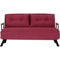 CALICOSY - Schlafsofa für 2 Personen mit Stoffbezug und Metallfüßen L133 cm – SANDO