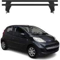 Menabo Dachträger Grundtäger für Peugeot 107 2005-2014 ABE Aluminium Schwarz 2x