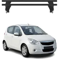 Menabo Dachträger Grundtäger für Opel Agila 2007-2015 ABE Aluminium Schwarz 2tlg