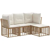 Syfax Outdoor-Sofagarnitur Natur Polyester