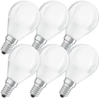 Osram 6 x LED Leuchtmittel P45 Tropfen 5,5W = 40W E14 matt 470lm 840 Neutralweiß 4000K