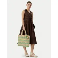 Liu Jo für Damen. AA6245-A0006 Grüne Basttasche (OSFA), Lässig, Raffia