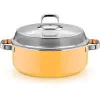 WMF FT Mineral Pro Pots Fusiontec Mineral Pro, Schmortopf mit Deckel, 28 cm, Mango Yellow