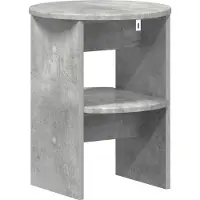 vidaXL Seitenschrank 2 stk. Betongrau Ø40 x 50 cm Holzwerkstoff