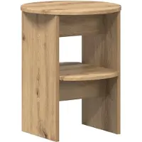 vidaXL Seitenschrank 2 stk. Artisan-Eiche Ø40 x 50 cm Holzwerkstoff