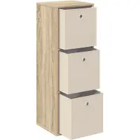vidaXL Sideboard mit Schubladen Sonoma-Eiche 35 x 32 x 99,5 cm