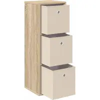 vidaXL Sideboard mit Schubladen Sonoma-Eiche 30,5 x 27 x 84,5 cm