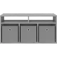 vidaXL Lowboard mit Schubladen Graues Sonoma 87 x 27,5 x 43 cm