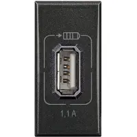 Legrand Bticino Axolute USB-Ladegerät 1.1A 1M Anthrazit - BTHS4285C1