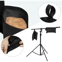 Markenlos Sandzackset - 4 doppelte Kammergewichts-Sandsäcke - 300GSM Oxford-Stoff - Wasserfest - Vielseitig einsetzbar - Schwarz