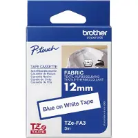 Brother TZe-FA3 - (12 mm) - Blau auf weiß - Tape