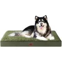 OEM Orthopädisches Hundebett XXL für große Hunde, 120x74x9cm, waschbares, weiches Hundekissen, Hundematratze für den Hundebettstuhl, Olivengrün