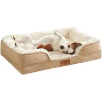 OEM Hochwertiges Hundebett mit orthopädischem Tragkörper | Entferbares und atmungsaktives Hundebett | Bett für große, mittelgroße und kleine Hunde | Wasserdichter Beutel (MEDIUM)