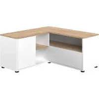 Markenlos TV-Schrank 90 - Modernes und zeitloses Design, 90x90x45cm, Weiß und Eiche