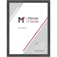 MendeFrames Holzrahmen Massivholz Klarglas 20x20 cm grau H300