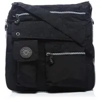 Bag Street Schwarze Kelly-Umhängetasche im City-Stil