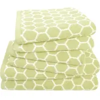 Dyckhoff Handtuch Set "Pure Natural Honey", grün, 6, Frottier, Frottier, Obermaterial: 100% Baumwolle, Handtuch-Sets, Handtuch Set, BIO Baumwolle, GOTS
