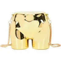 OEM Mini Acryl-Handtas für Frauen, Heupform, Ketten-Kreuzkörper-Tasche, kleine goldene Tasche