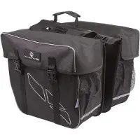 Markenlos Fahrradtasche Amsterdam Double 30L Schwarz - Robust und Geräumig