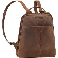 OEM Kleine elegante leren Stadt- und Reise-Tasche mit antidiefstalcompartiment, Eichenhol-braun
