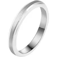 Akzent Partnerring "Elegant Simplicity, silberfarbig, langlebig" Gr. 66, silber (silberfarbig), Fingerringe, Herren, 66, Edelstahl, Partnerring