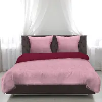 BC-Agentur Bettwäsche 2-tlg "Cashmere Touch" ( Rose/Beere ) - - 1 Bettbezug 135x200cm + 1 Kissenbezug 80x80cm Bettdecken Set Reißverschluss