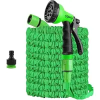 OEM Flexible Gartenschlauch 5m 10m 20m 15m 30m 45m 50m 60m, 3-fach Magic Flexible Gartenschlauch Wasserschlauch mit 8-Modi Wasserspritzpistole und Adapter 3/4" & 1/2" Schlauchanschluss Fittingen