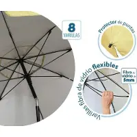 OEM Aluminium Strandsonnenschirm Ø 180 cm mit UPF 50+ - Gelb
