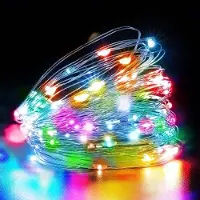 OEM LED-Gordijn 5 m 50 LED, batteriebetreibt, farbig, für Party, Hochzeit, Raumbeleuchtung, Weihnachten