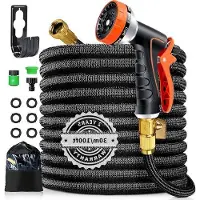 OEM 30 m Flexibele Ausdehnbare Gartenschlauch mit 10 Funktionen Sprühkopf - Messingadapter - Aufhängelus - Selbstreinigung - Bewässerung - Gartenpflege