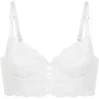 Dorina Bustier "Farah (Bridal)", Damen, Gr. 80, Cup B, weiß (ivory), Obermaterial: 71% Polyamid, 10% Polyester, 10% sonstige Fasern, 9% Elasthan, BHs Bustier, mit Spitzendetails