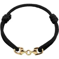 Elli Armkette "Armband Nylonband Steigbügel 925 Sterling Silber" Gr. 16, gold, Armbänder, Damen, Silber 925 (Sterlingsilber), Armkette