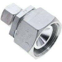Tameson 16S & 38S Verzinkter Stahl Gerade Schneidverschraubung mit Drehgelenk 315 bar NBR O-Ring Dichtungskonus ISO 8434-1