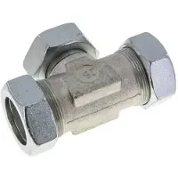 Tameson 30S Edelstahl T-Stück Schneidverschraubung mit Drehgelenk 400 bar Einstellbar ISO 8434-1