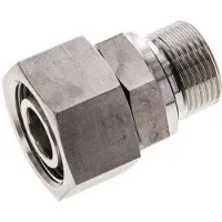 Tameson 18L & M22x1,5 Edelstahl gerade drehbar mit Außengewinde 315 bar FKM O-Ring Dichtungskonus Einstellbar ISO 8434-1